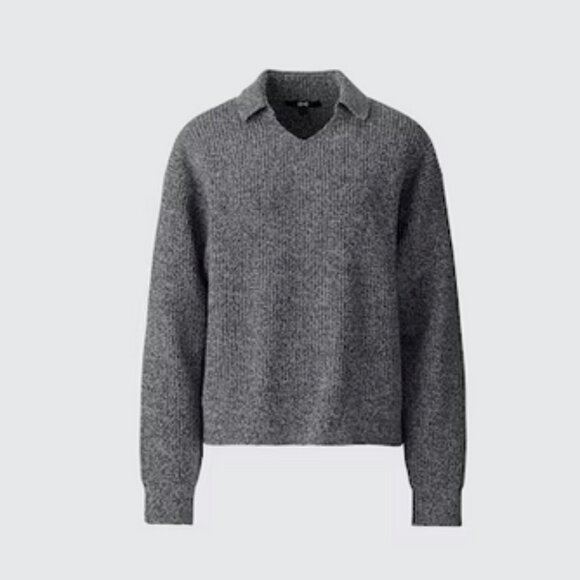 Uniqlo Mix Yarn Polo Sweater - Picture 1 of 10